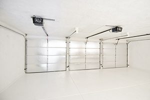 empty white garage interior