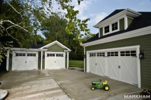 Hass Doors American Traditions white double garage door